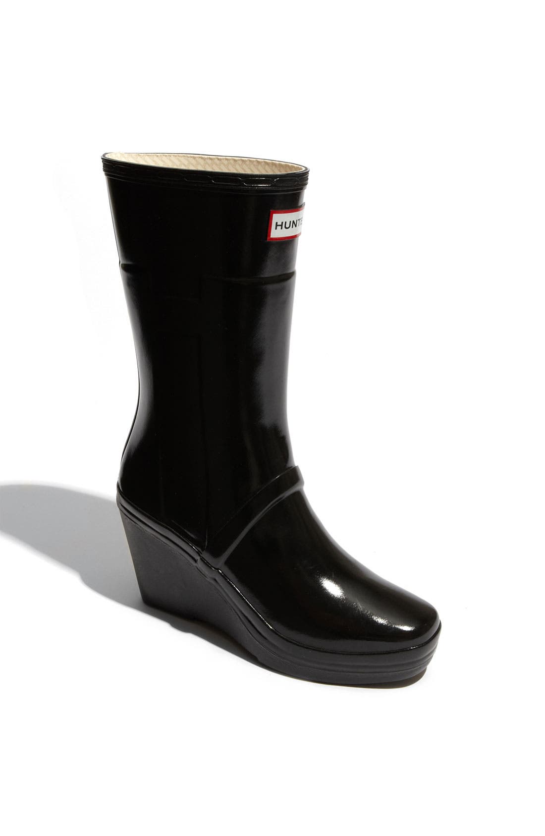 Hunter 'Kellen' Wedge Heel Rain Boot, Main, color, 
