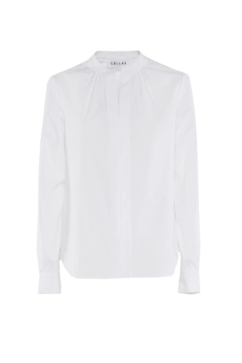 Olympia LONGSLEEVE Longsleeve Poplin Top, Main, color, White