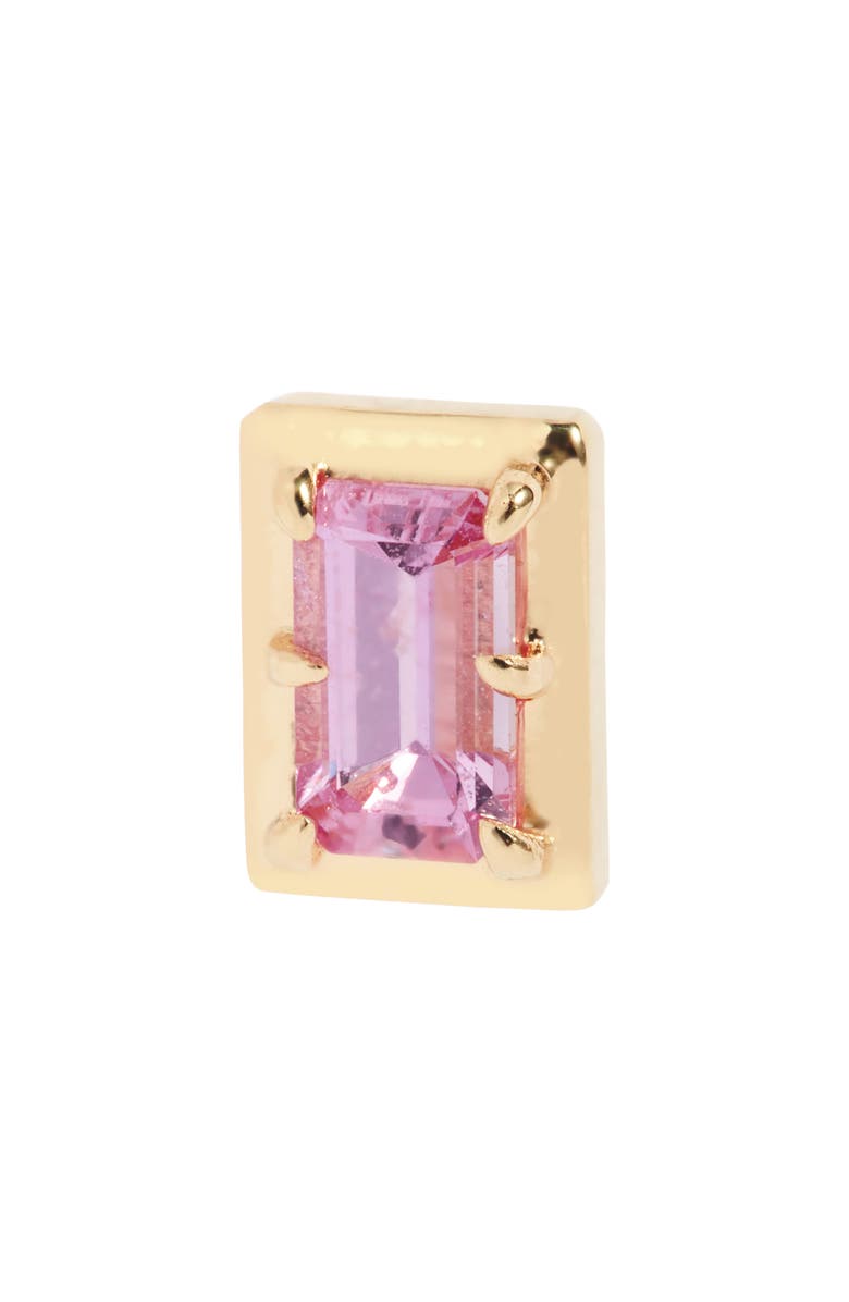 Anzie Classique Carré Semiprecious Baguette Stud Earrings, Alternate, color, Pink