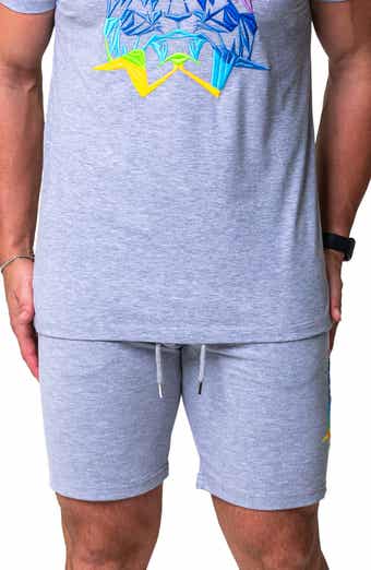 Maceoo Neon Graphic Drawstring Shorts