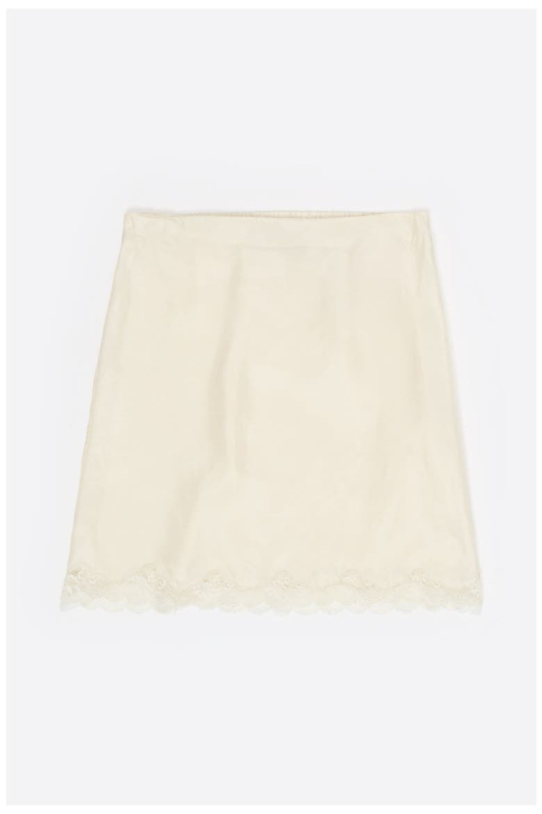 Lace Mini Skirt, Alternate, color, IVORY