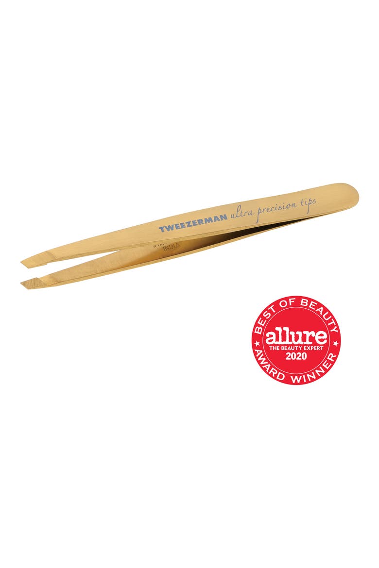 Ultra Precision Slant Tweezer, Alternate, color, GOLD