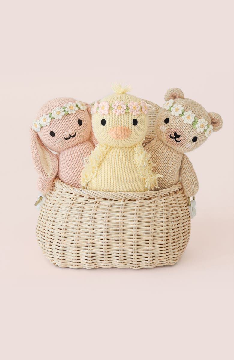 cuddle+kind Baby Bunny Flower Crown Stuffed Animal, Alternate, color, Pink