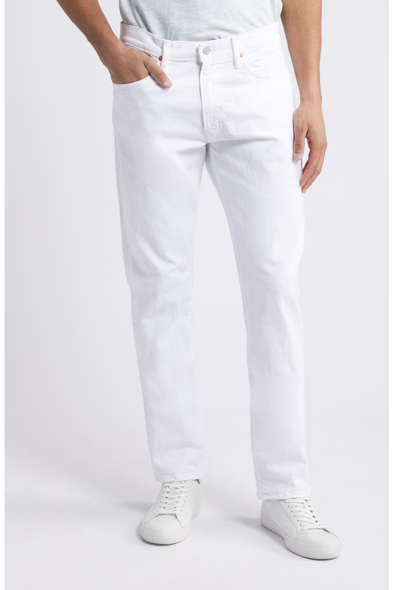 Varick Slim Straight Leg Jeans, Main, color, HUDSON WHITE
