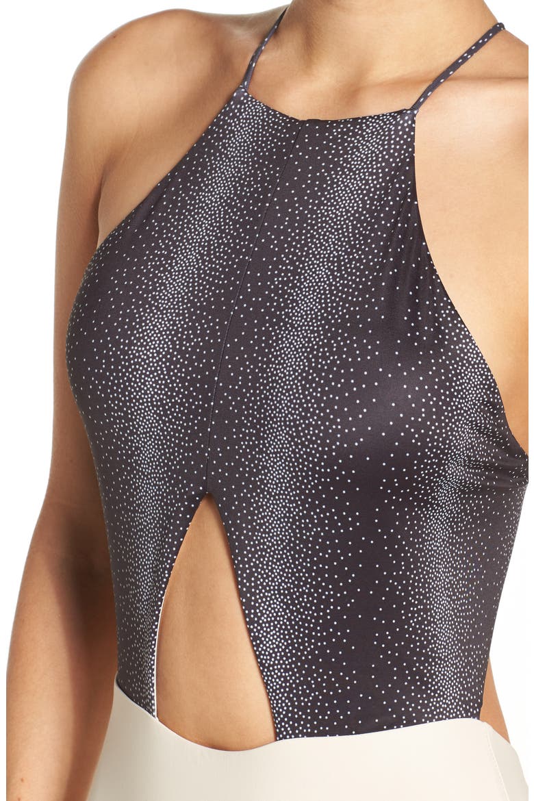Lela One-Piece Swimsuit, Alternate, color, BLACK PERCY DOT
