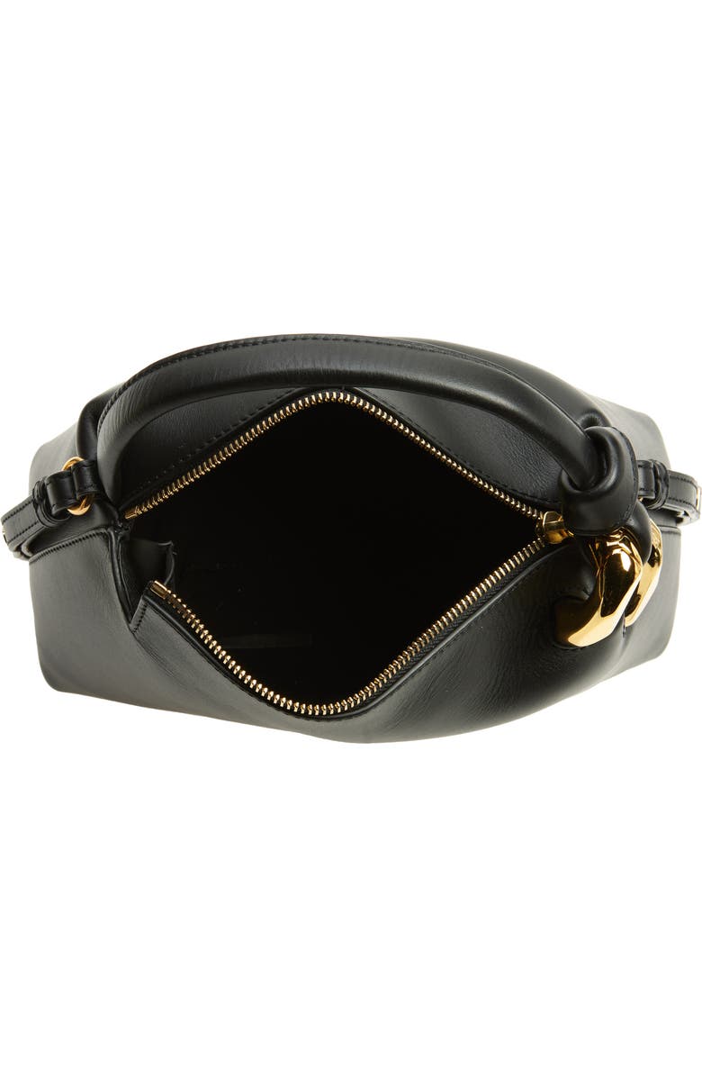 JW Anderson Small JWA Corner Leather Crossbody Bag, Alternate, color, Black 999