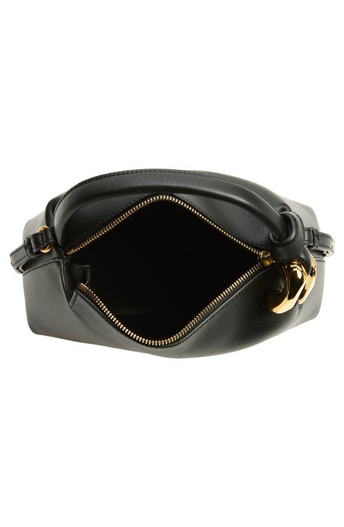 Jw Anderson Small Jwa Corner Leather Crossbody Bag In Black
