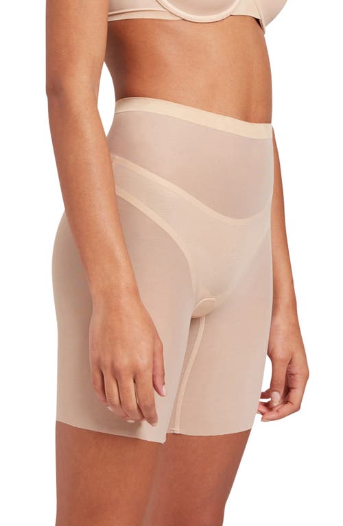 Wolford Cotton Contour Control Shaping Shorts In Brown