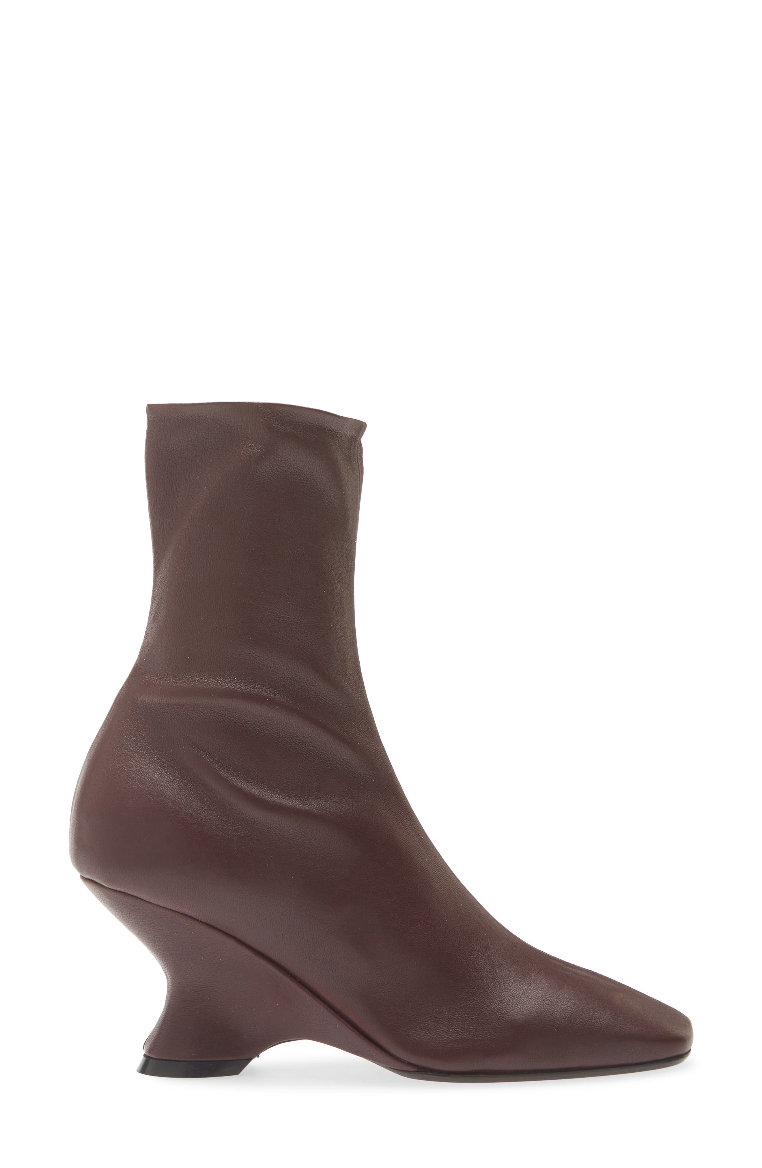 Dented Wedge Bootie, Alternate, color, 359 BORDEAUX