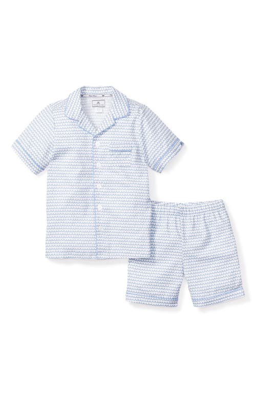 Petite Plume Kids' La Mer Short Pajamas in Blue at Nordstrom, Size 12-18M