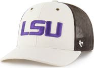 CARHARTT X 47 Men's Carhartt x '47 Natural/Brown LSU Tigers Undyed Trucker Adjustable Hat