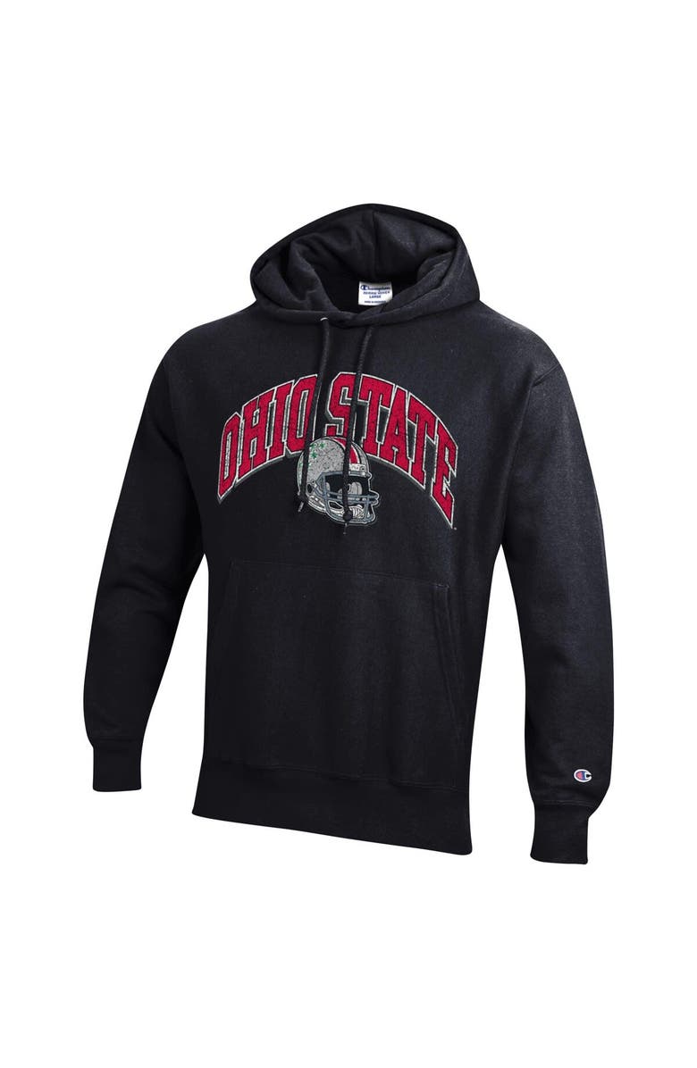 Champion Men's Champion Black Ohio State Buckeyes Vault Late Night Reverse Weave Pullover Hoodie, Alternate, color, Black