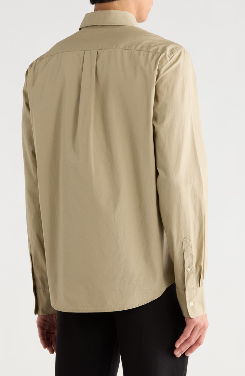 Vince Poplin Long Sleeve Classic Fit Button-Up Shirt, Alternate, color, Terrapin