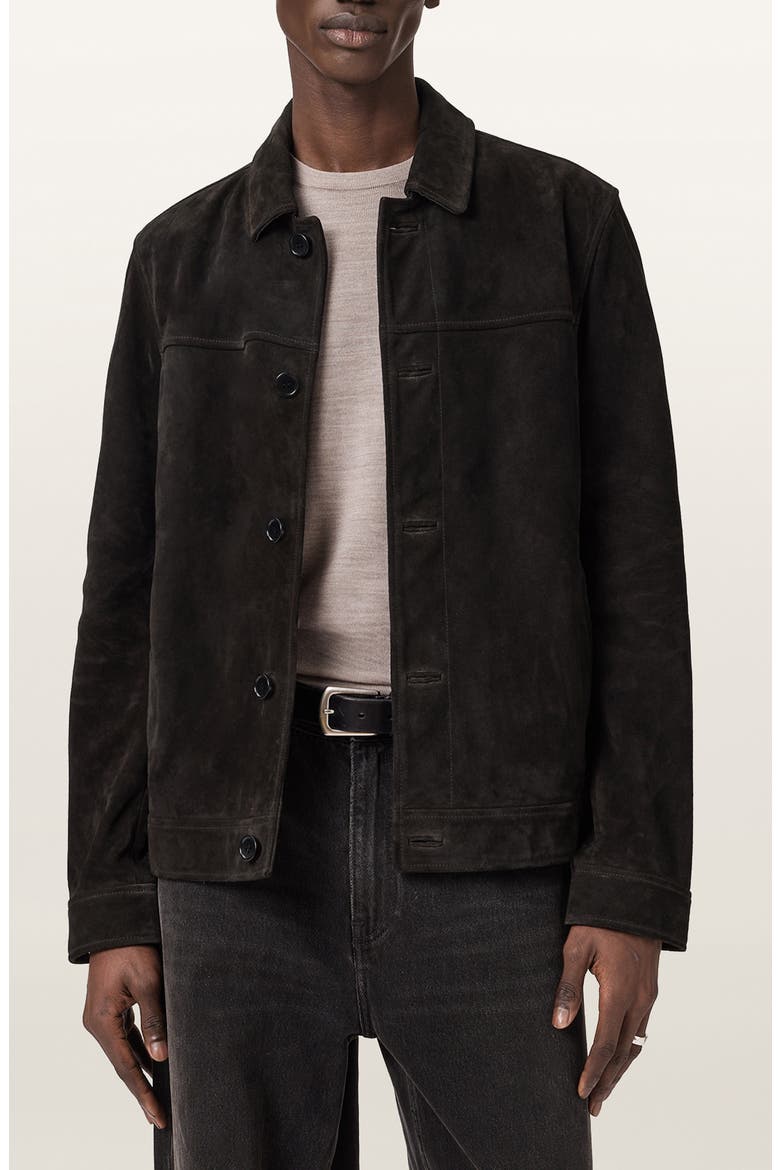 Nates Suede Jacket, Main, color, TANNER BLACK