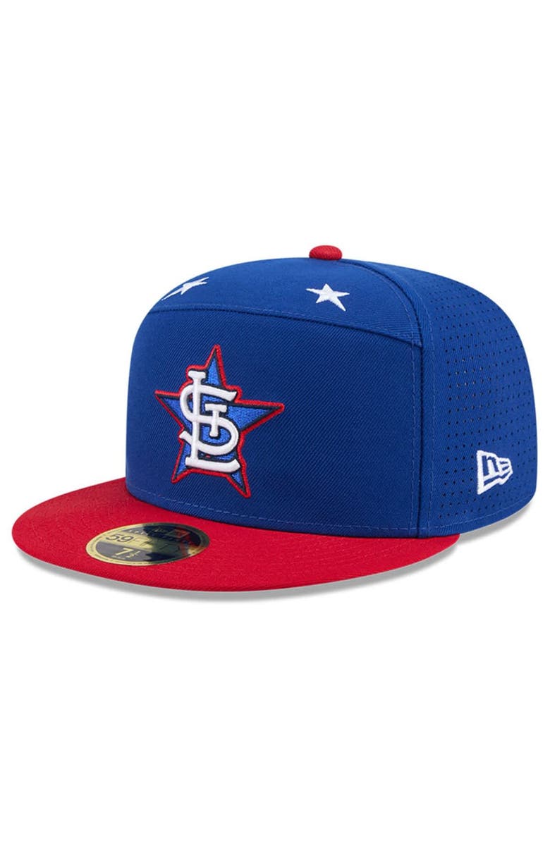 New Era Men's New Era Blue/Red  St. Louis Cardinals 2025 MLB All-Star Game Workout Side Patch 59FIFTY Fitted Hat, Alternate, color, Blue