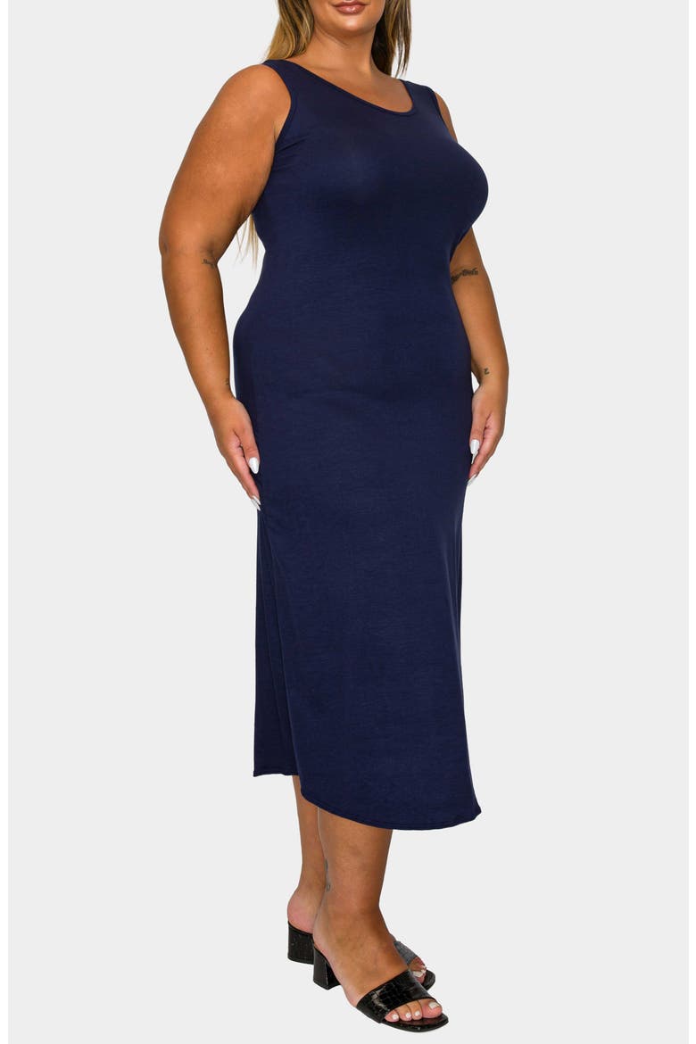 Mellie Sleeveless Jersey Maxi Dress, Alternate, color, NAVY