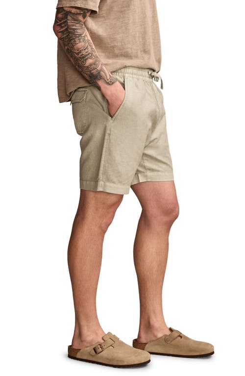 Lucky Brand 7-inch Drawstring Waist Linen & Cotton Short In Twill