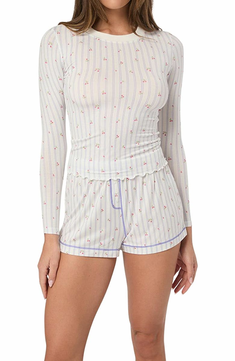 WeWoreWhat Long Sleeve Crewneck Top, Alternate, color, Ivory