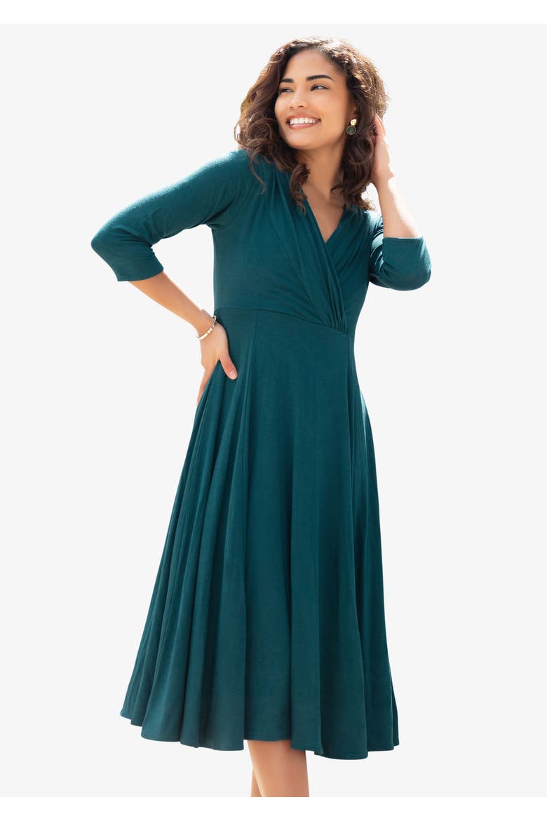 Petite Annie Dress, Main, color, Pine Green
