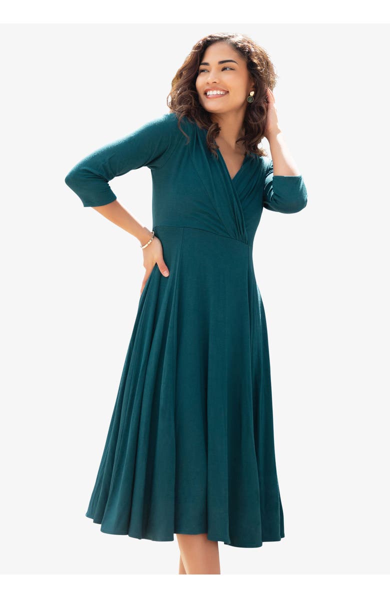 Alie Street London Petite Annie Dress, Main, color, Pine Green