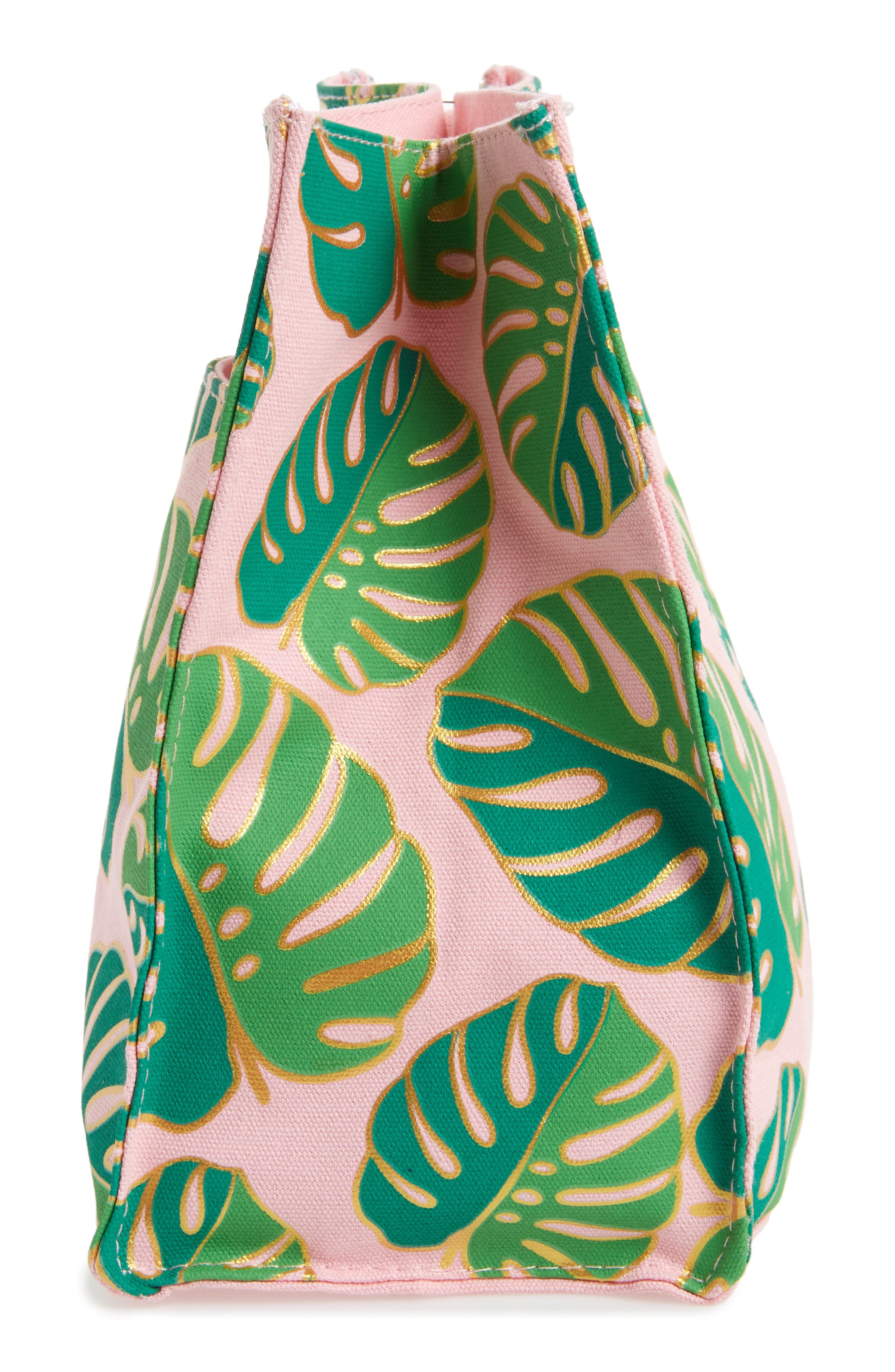 Slant Collections Monstera Print Canvas Tote, Alternate, color, 
