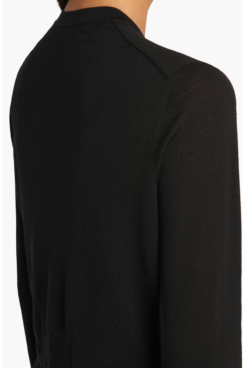 Brieta Merino Wool Blend Cardigan, Alternate, color, BLACK