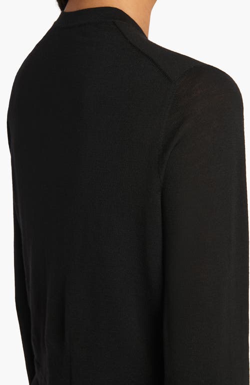 Khaite Brieta Merino Wool Blend Cardigan In Black