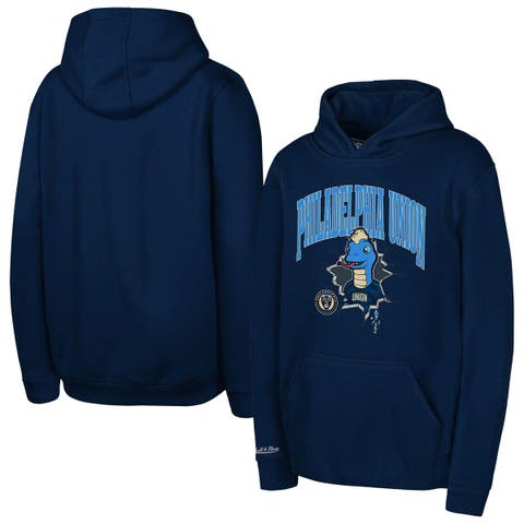 Youth Mitchell & Ness  Navy Philadelphia Union Mascot Break Out Pullover Hoodie