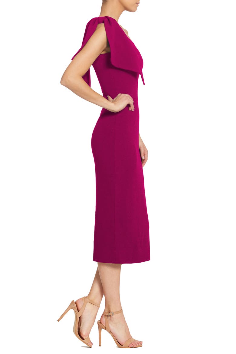 Tiffany One-Shoulder Midi Dress, Alternate, color, DARK MAGENTA