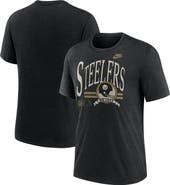 Nike Men's Nike Heather Black Pittsburgh Steelers Rewind Tri-Blend T-Shirt