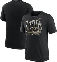 Nike Men's Nike Heather Black Pittsburgh Steelers Rewind Tri-Blend T-Shirt