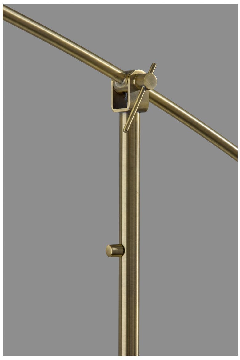 Leroy Arc Floor Lamp, Alternate, color, BLACK/ ANTIQUE BRASS