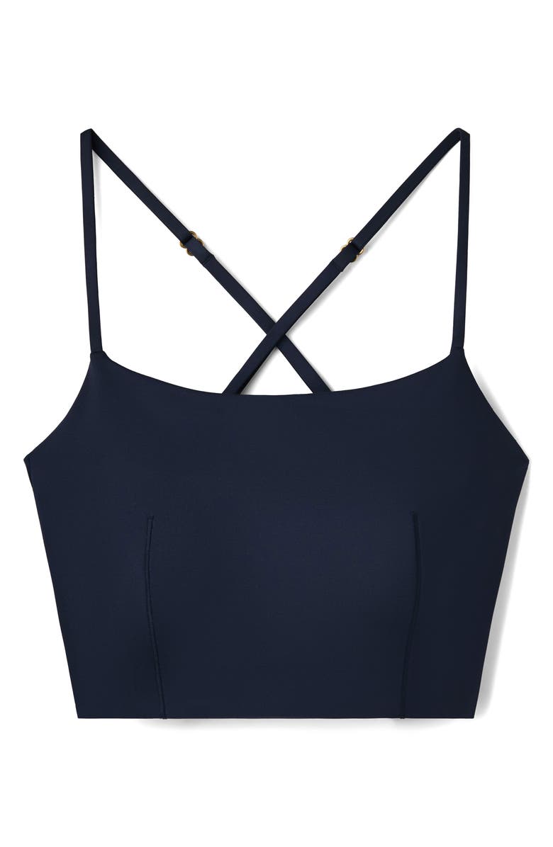Rhone PowerShine Longline Bra, Alternate, color, Navy Blue