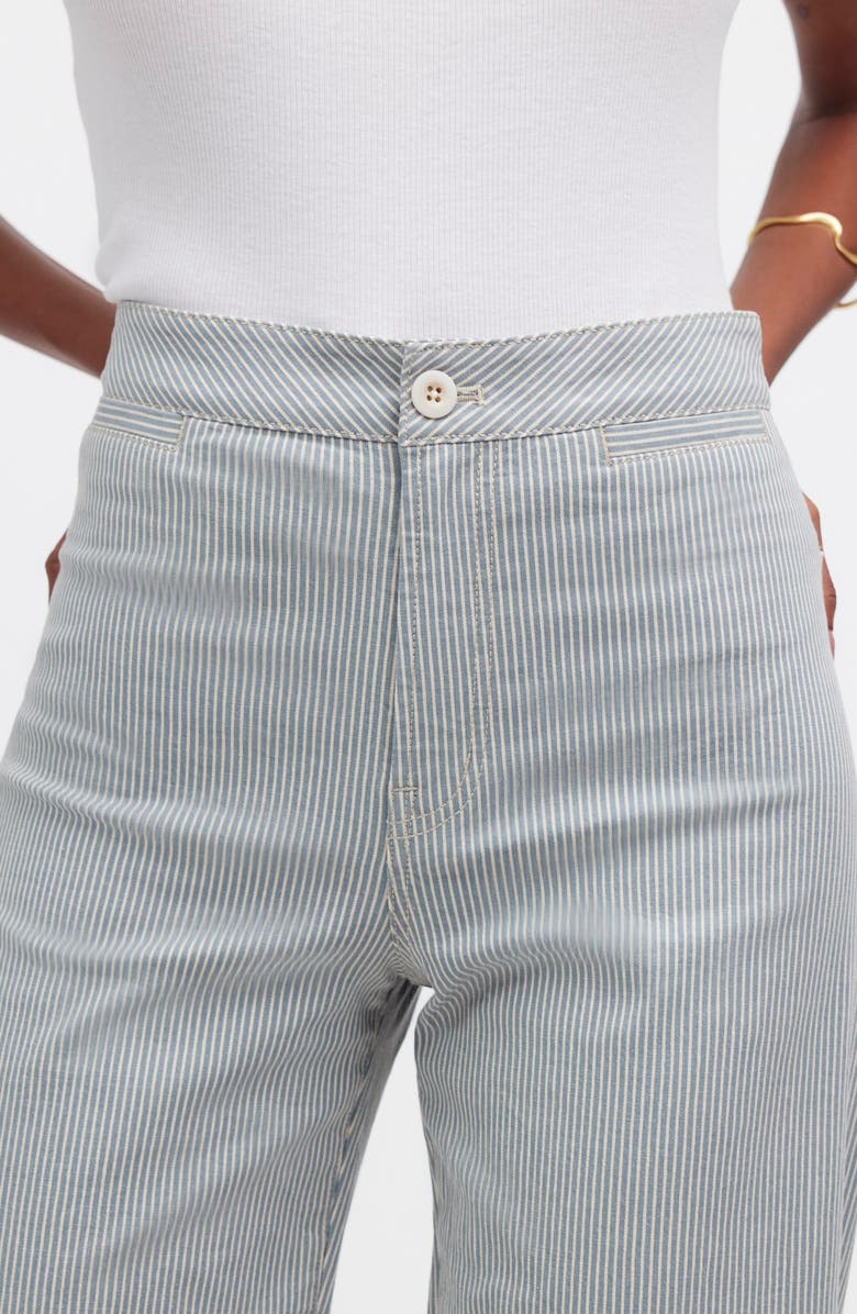 Madewell The Emmett Stripe Crop Wide Leg Pants, Alternate, color, 
