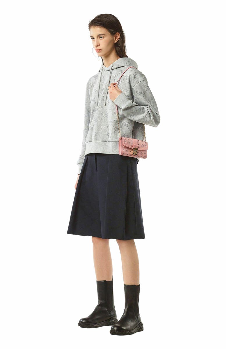 MCM Tracy Chain Wallet in Visetos, Alternate, color, Pink