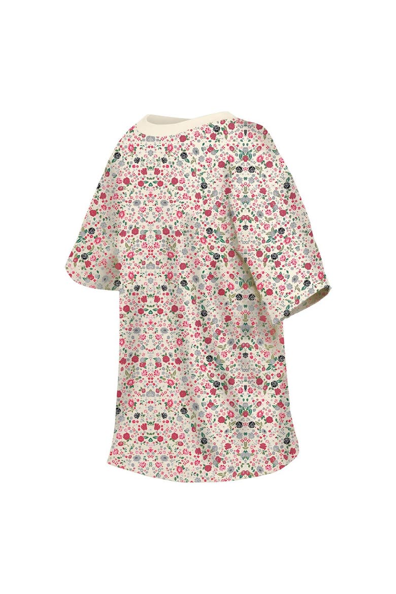 Women's New Era Cream San Francisco 49ers Glam Game Floral T-Shirt, Alternate, color, Cream