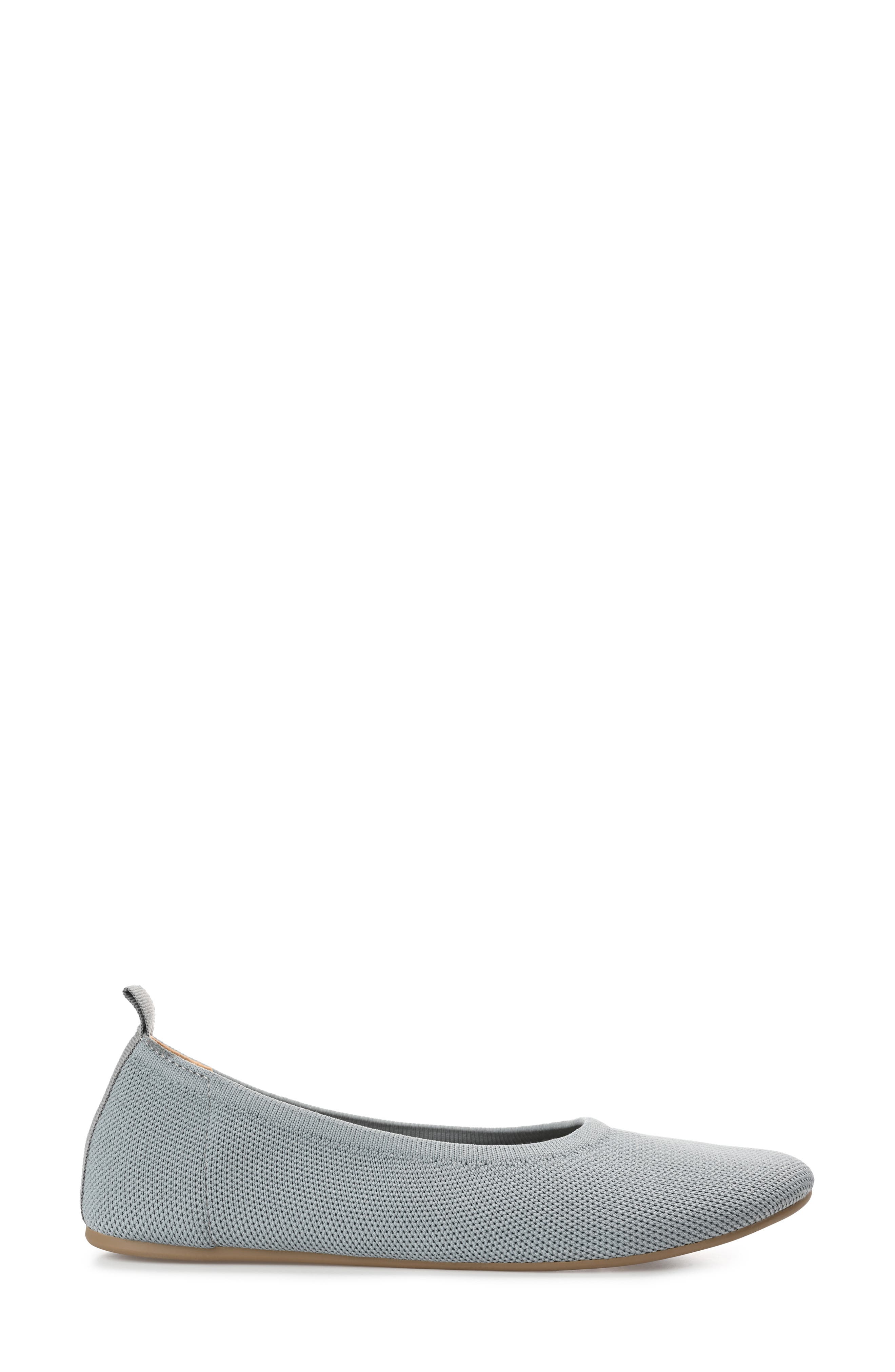 Journee Collection Jersie Knit Ballet Flat, Alternate, color, Grey