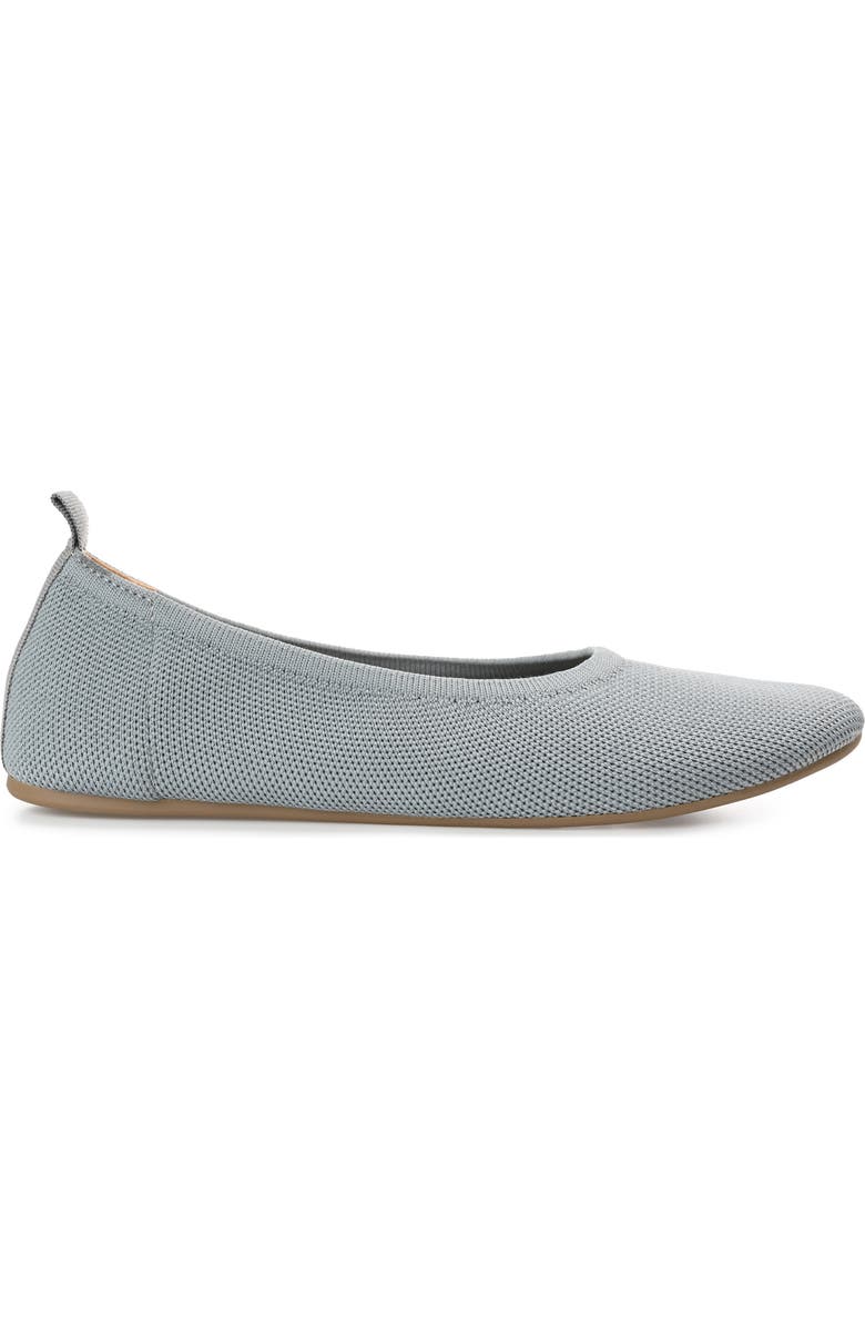 Journee Collection Jersie Knit Ballet Flat, Alternate, color, Grey