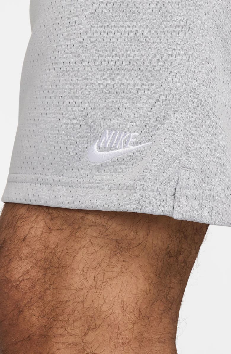 Nike Club Flow Mesh Athletic Shorts, Alternate, color, 077 Ltskgy/White