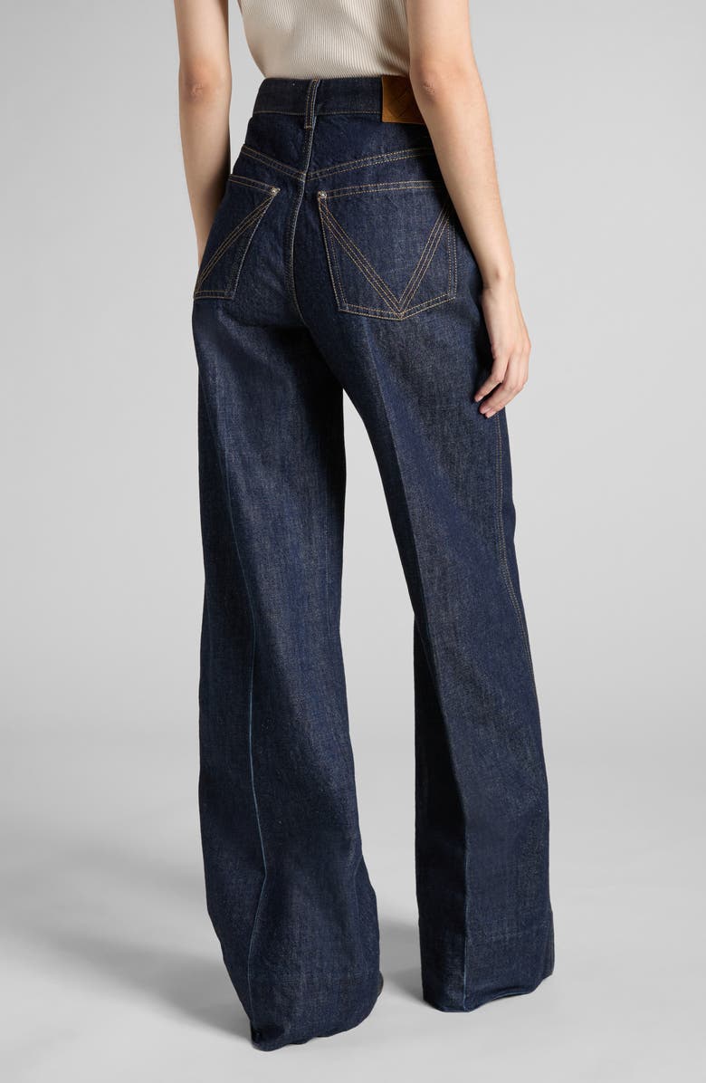 Bottega Veneta Indigo Palazzo Jeans, Alternate, color, 