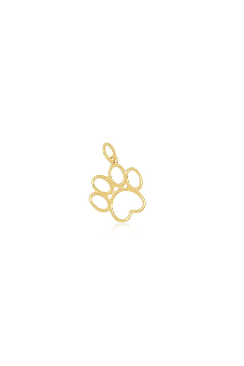 Mini Gold Paw Charm, Main, color, Yellow Gold