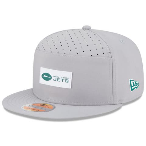 Men's New Era Gray New York Jets 2025 Sideline  Split Panel 9FIFTY Snapback Hat