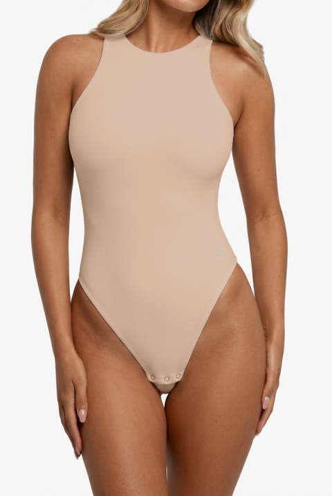 Cloudsense Shapewear Sleeveless Cutaway Round Neck Bodysuit