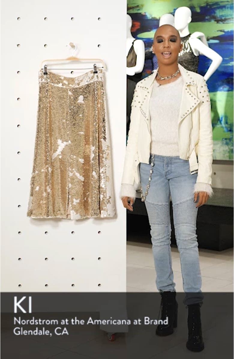 Sequin Embellished A-Line Skirt, sales video thumbnail