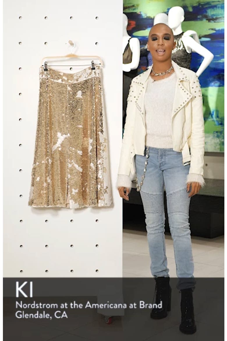 Sequin Embellished A-Line Skirt video