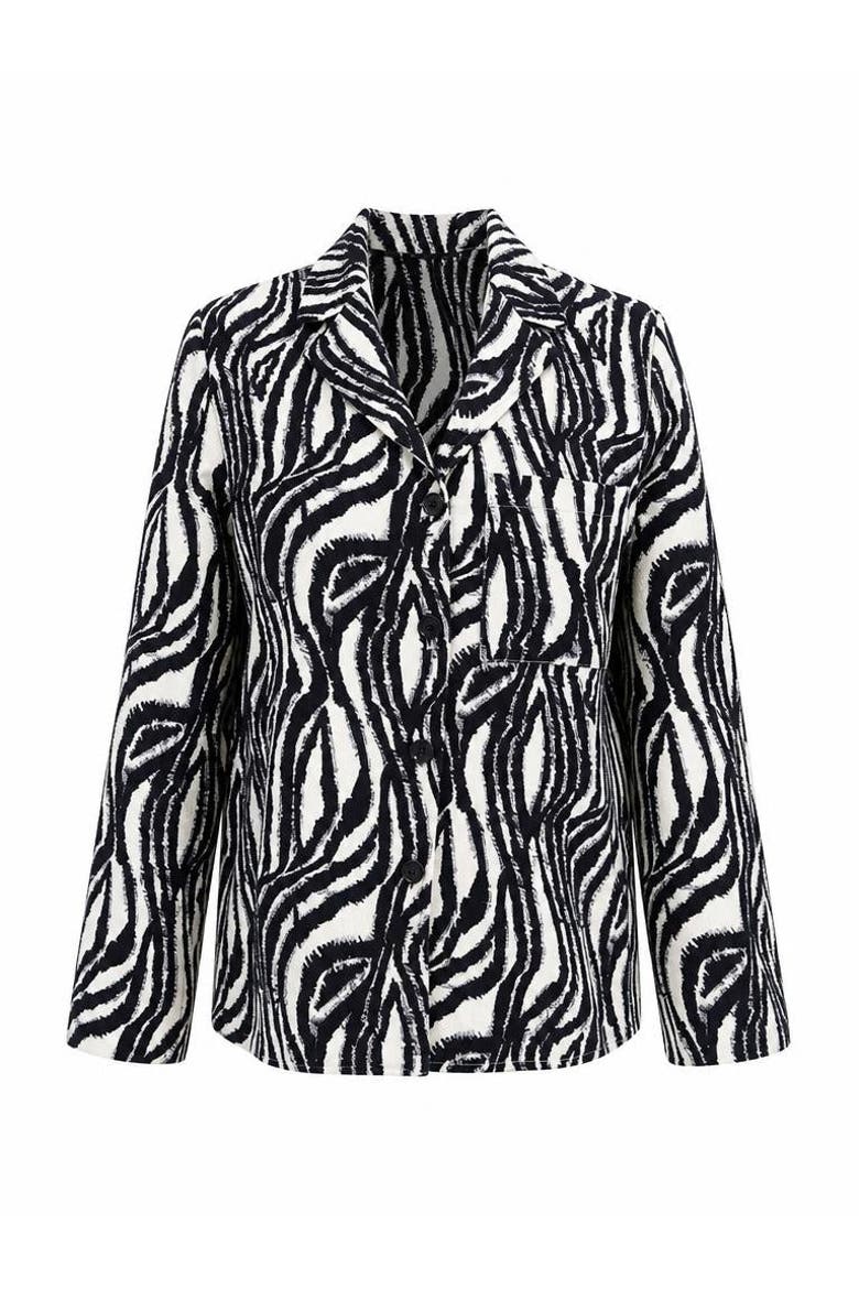 Adelaide Zebra Print Long Sleeve Shirt, Alternate, color, MULTI COLOR