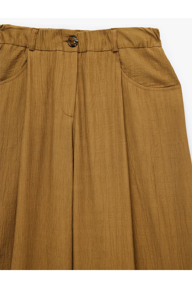 Pleated Wide Leg Trousers with Pocket, Alternate, color, KHAKI