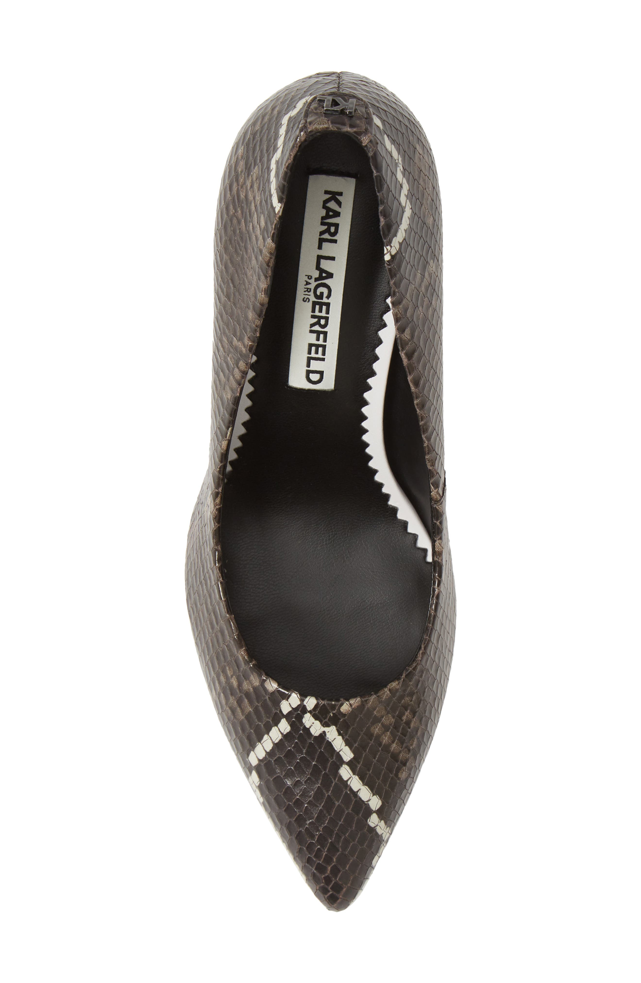 KARL LAGERFELD Royale Pump, Alternate, color, BLACK/ BLACK LEATHER