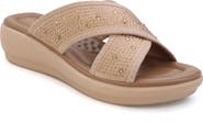COMODA DESIGNS Nomi Rhinestone Embellished Slide Sandal