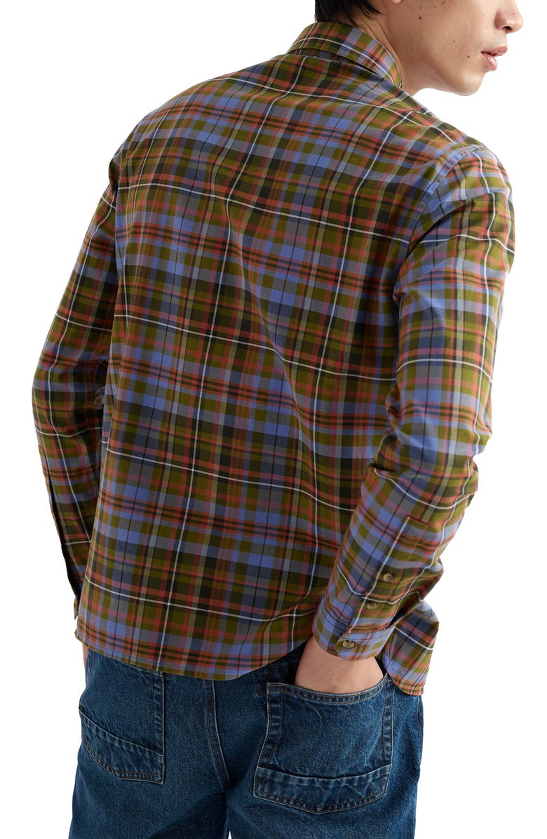 Seasalt Cornwall Goosander Plaid Organic Cotton Twill Button-Up Shirt, Alternate, color, Amanita Multi